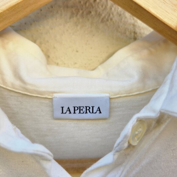 5/$100 SALE - LA PERLA White Lace Trim Tunic - Picture 4 of 6